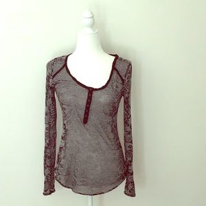Free people Henley long sleeve top